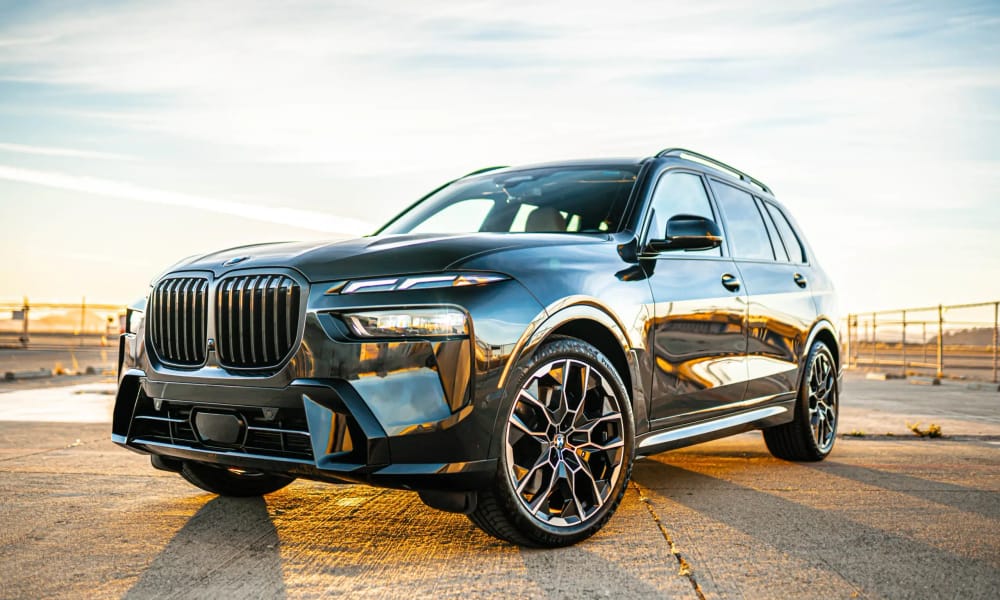 BMW X7 xDrive40i, black, light interior, for rent in the San Francisco Bay Area