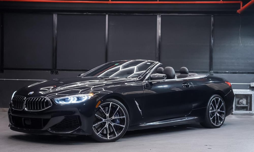 BMW M850i, black, black interior, for rent in Miami