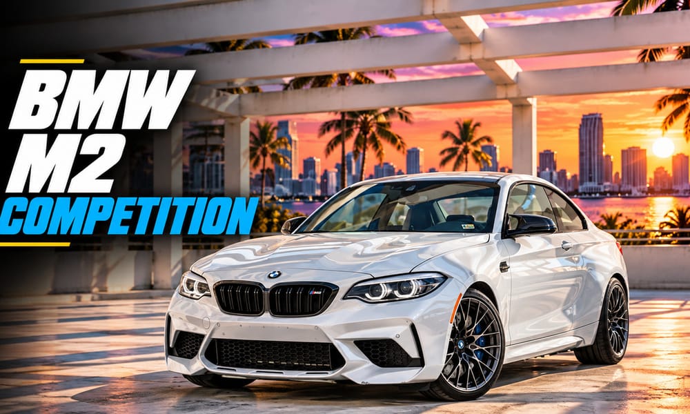 BMW M2, white, for rent in Miami