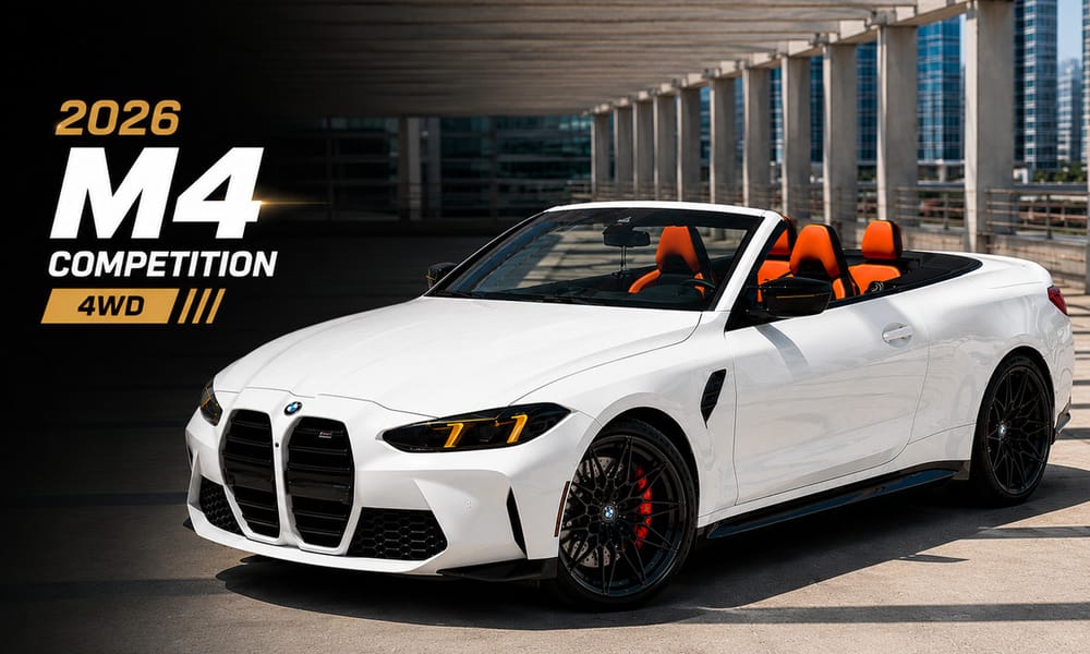 BMW M4, white, for rent in Miami