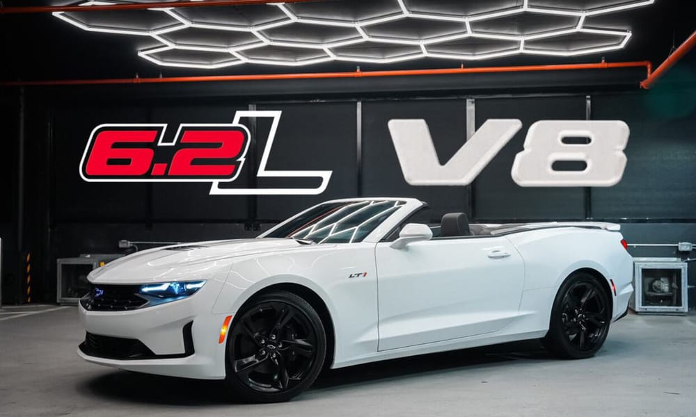 Chevrolet Camaro LT1, white, black interior, for rent in Miami