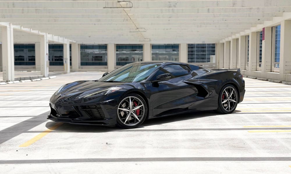 Chevrolet Corvette Stingray, black, for rent in Miami