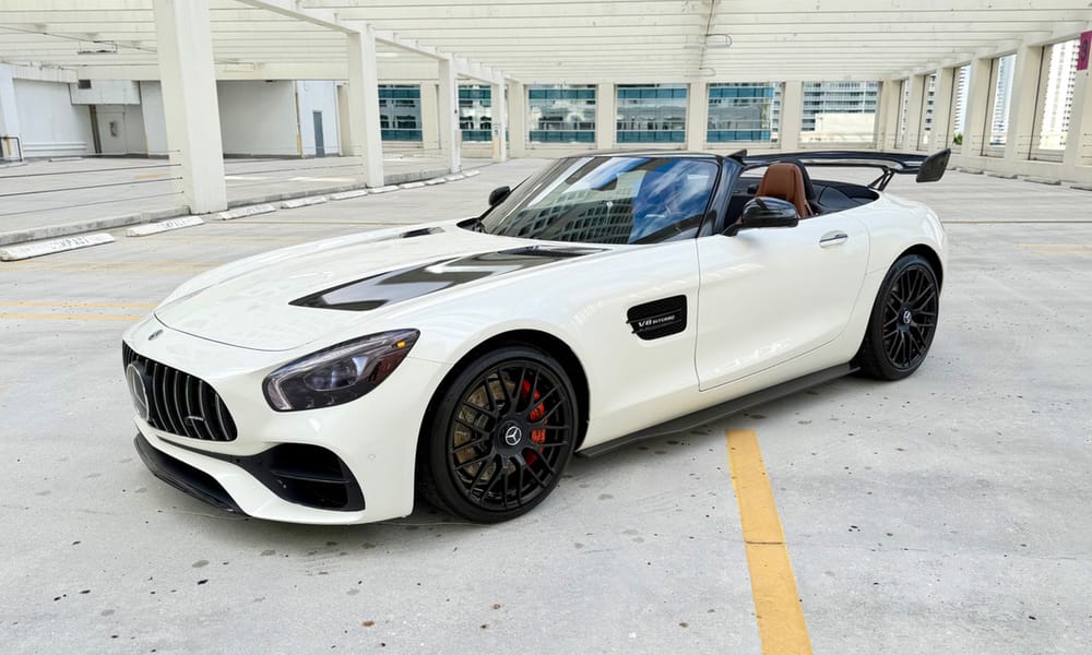 Mercedes-Benz AMG GT, white, for rent in Miami