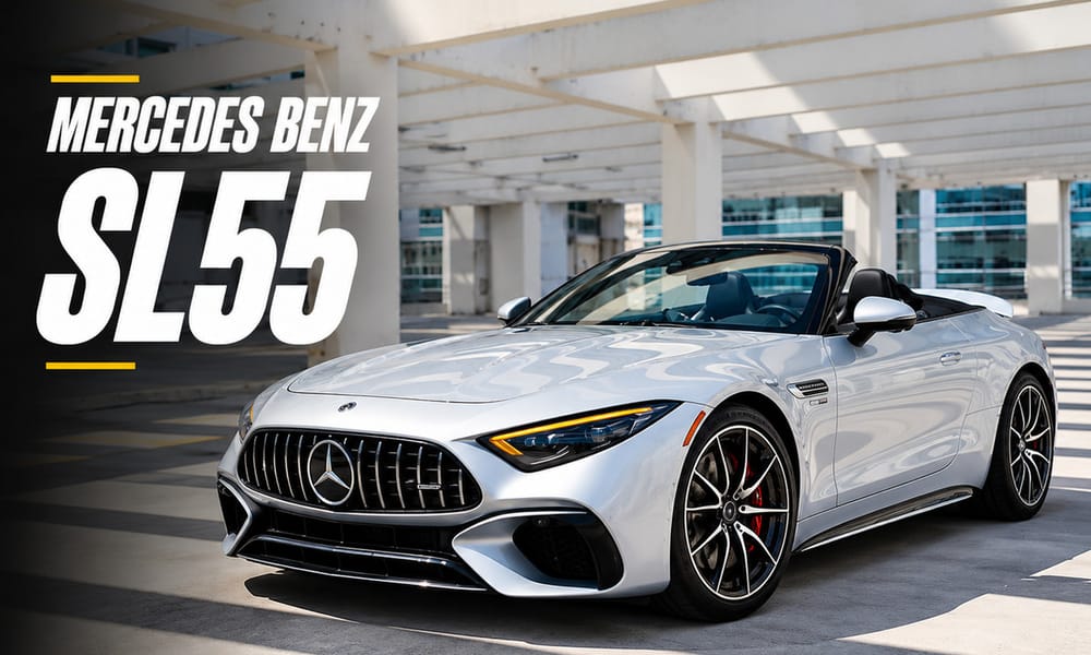 Mercedes-Benz SL55, gray, for rent in Miami