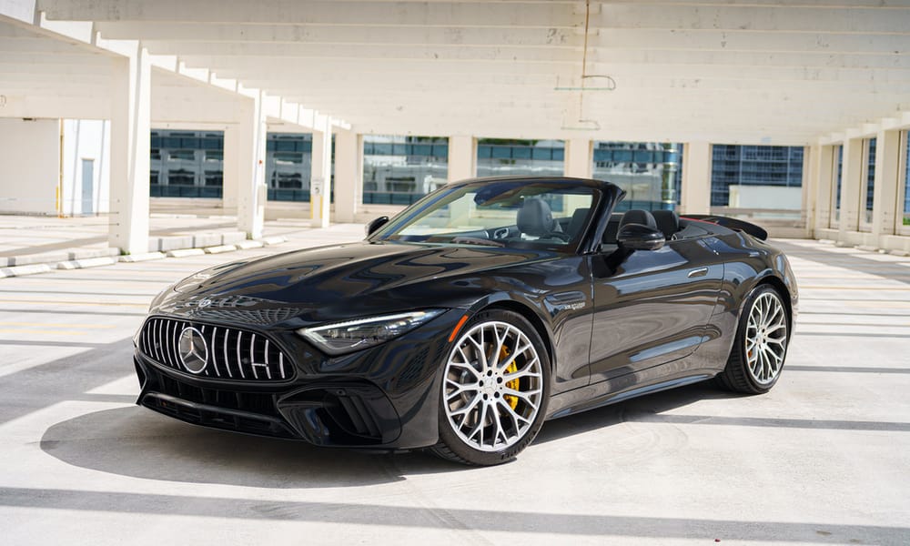 Mercedes-Benz SL55, black, for rent in Miami