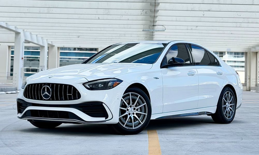 Mercedes-Benz C43, white, for rent in Miami
