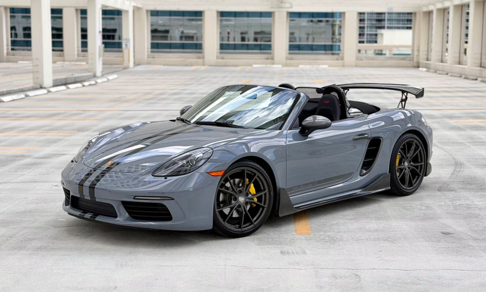 Porsche 718 Boxster T, gray, for rent in Miami